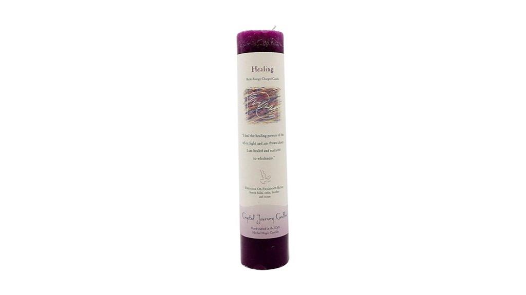 crystal journey healing candle
