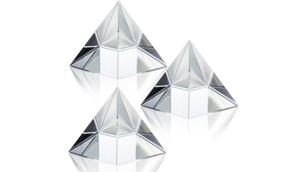 crystal pyramid home decor