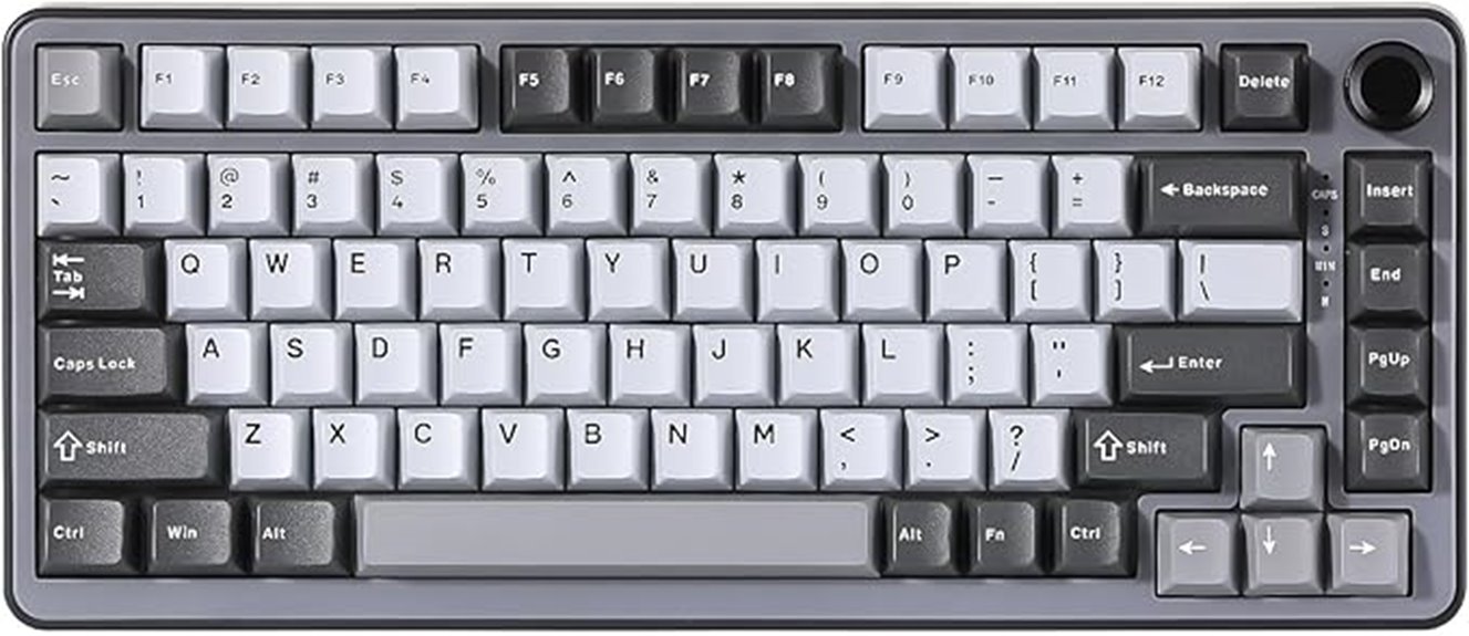 dark grey mechanical keyboard
