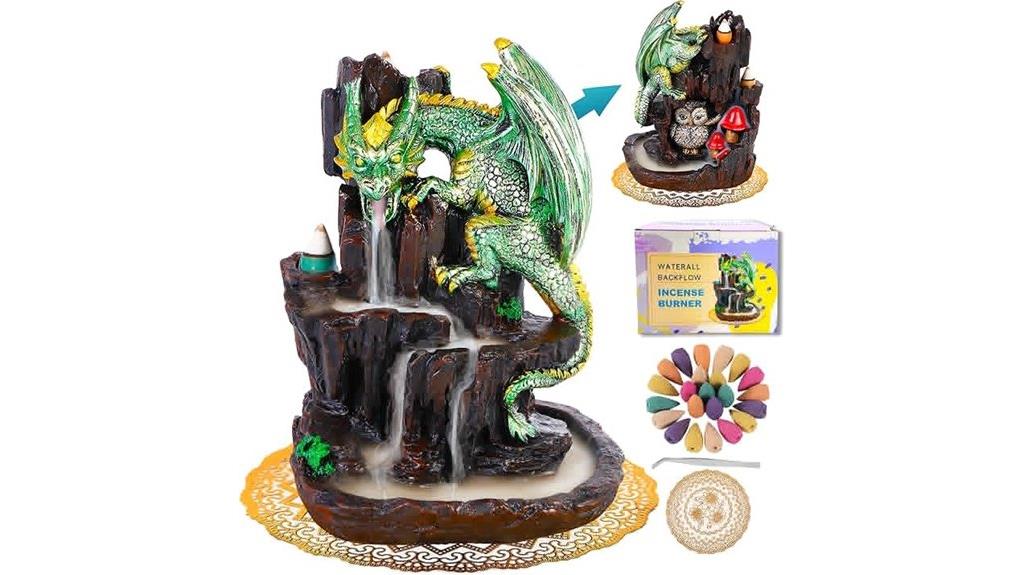 dragon incense burner set