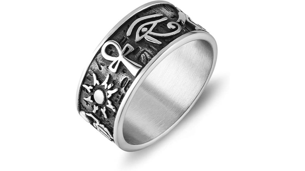 egyptian ankh eye ring
