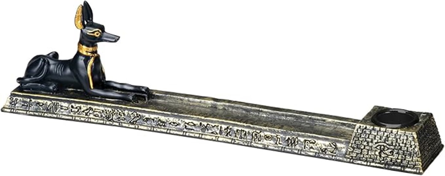 egyptian anubis incense holder