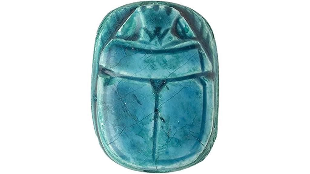 egyptian blue scarab bead