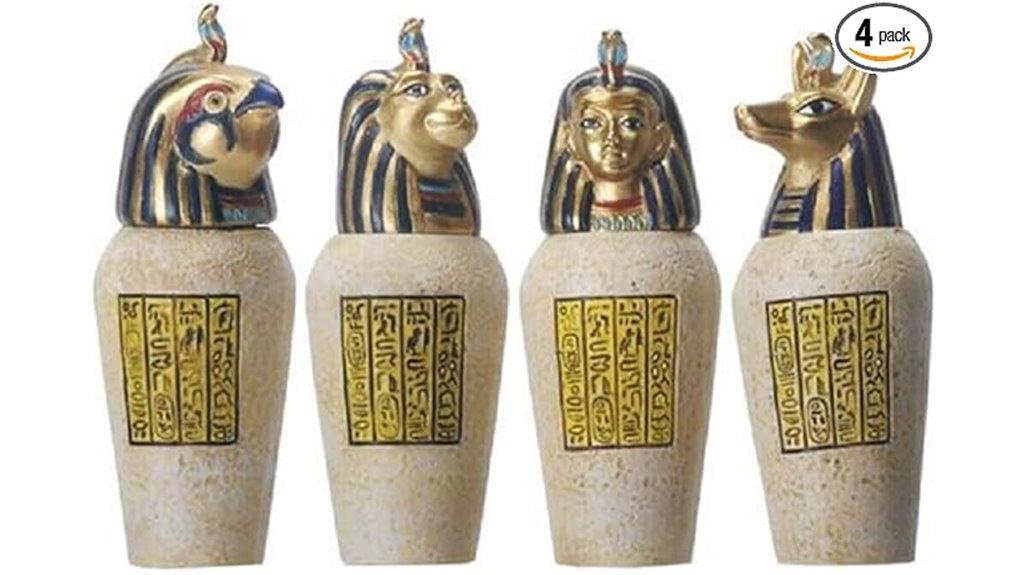 egyptian canopic jar set