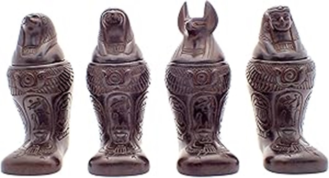 egyptian canopic jars set