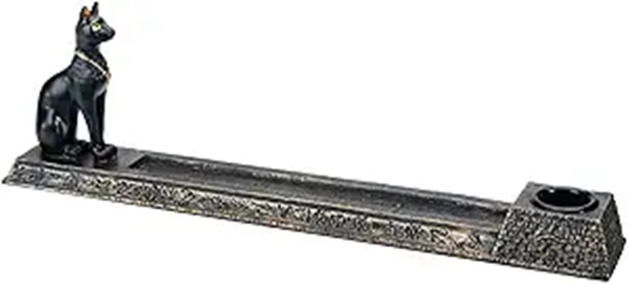 egyptian cat incense holder