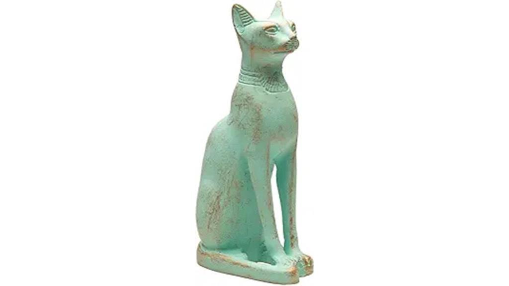 egyptian cat statue patina