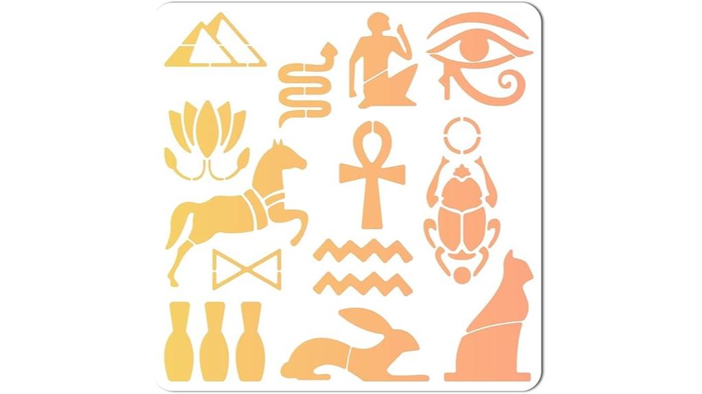 egyptian craft stencil design