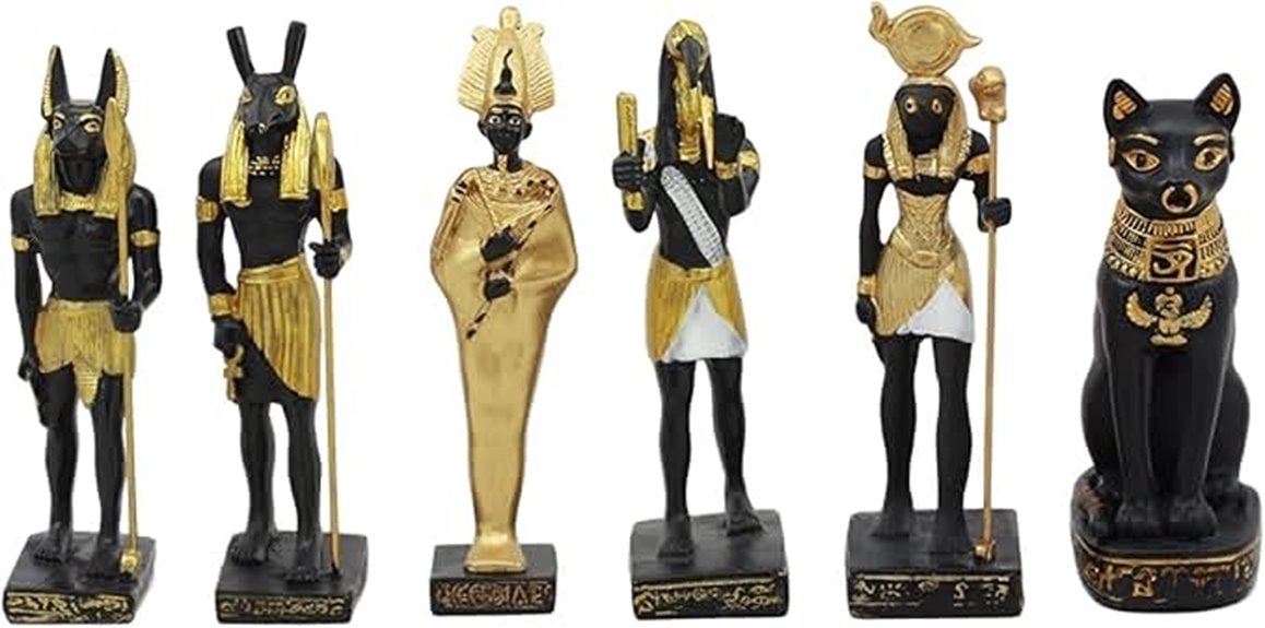 egyptian deities mini figurines