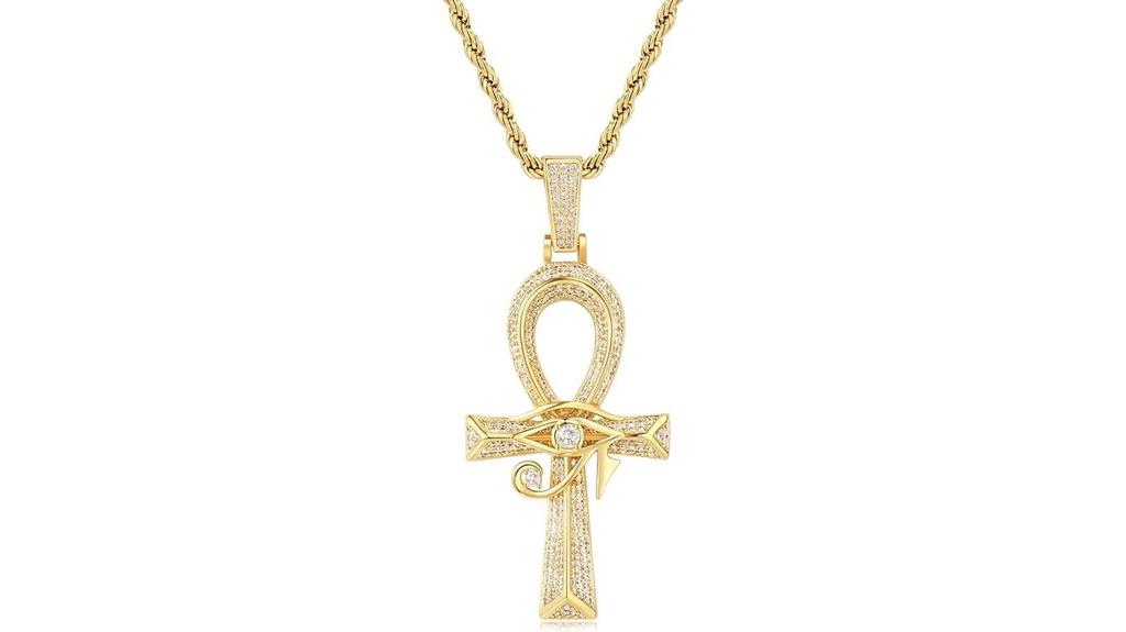 egyptian eye ankh necklace