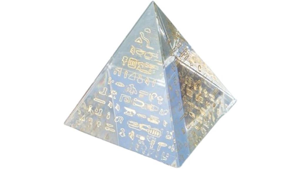egyptian gold crystal pyramid