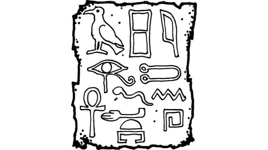 egyptian hieroglyph rubber stamp