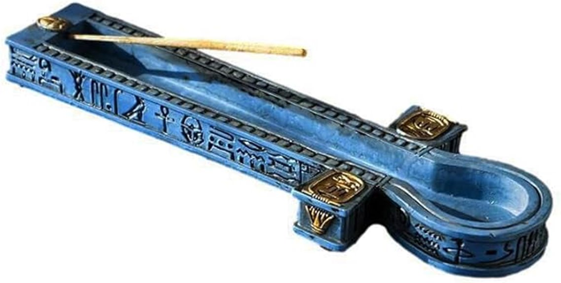egyptian hieroglyphic incense holder