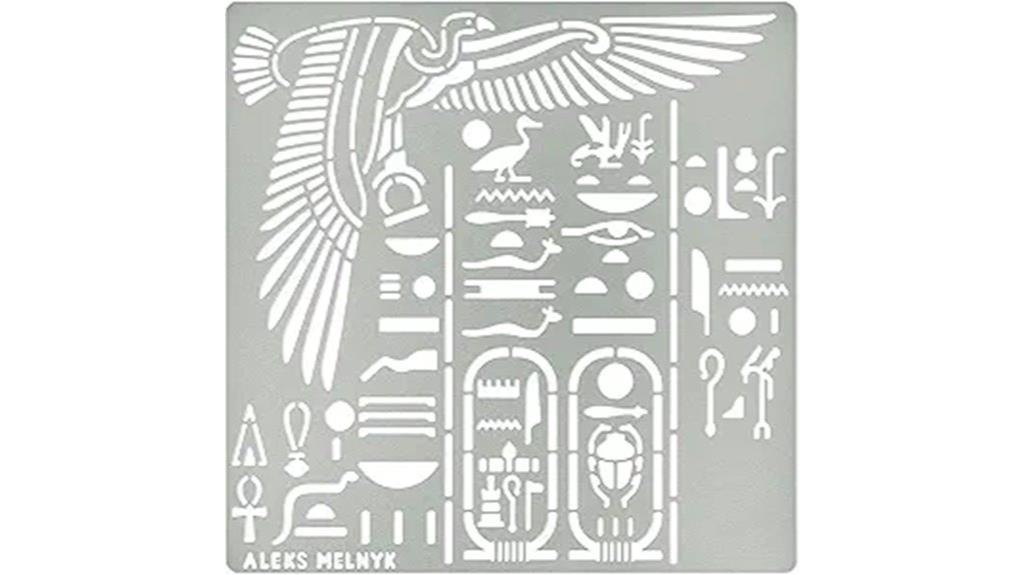 egyptian hieroglyphics metal stencil