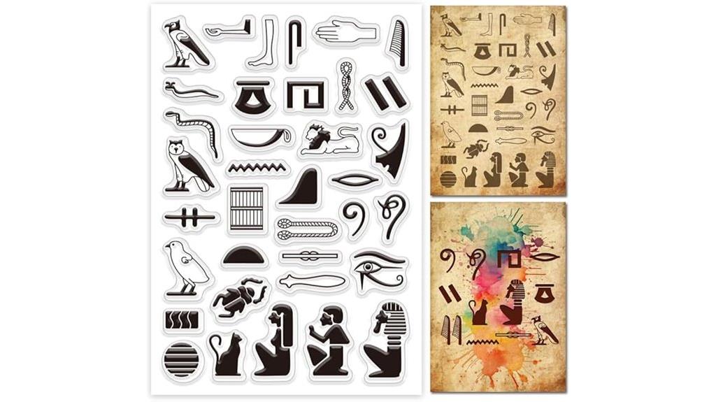 egyptian hieroglyphs silicone stamp