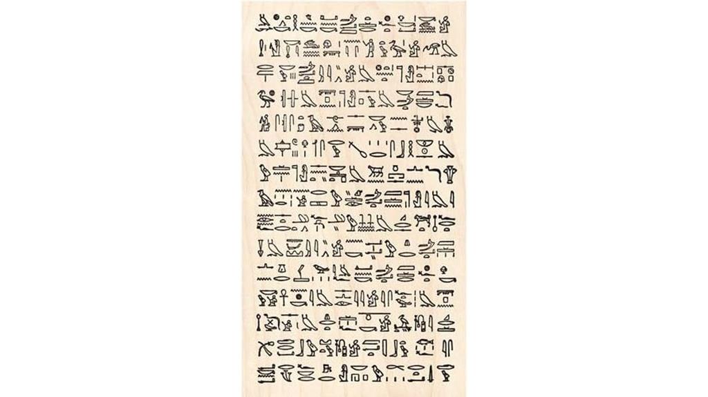 egyptian hieroglyphs stamp background