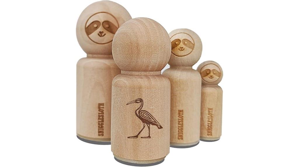 egyptian ibis rubber stamp