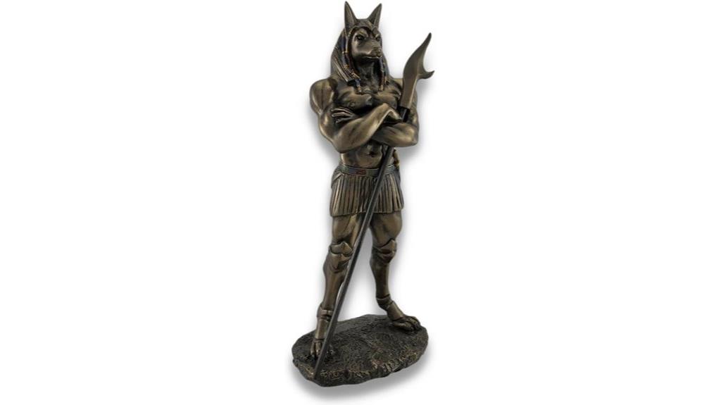 egyptian jackal deity figurine