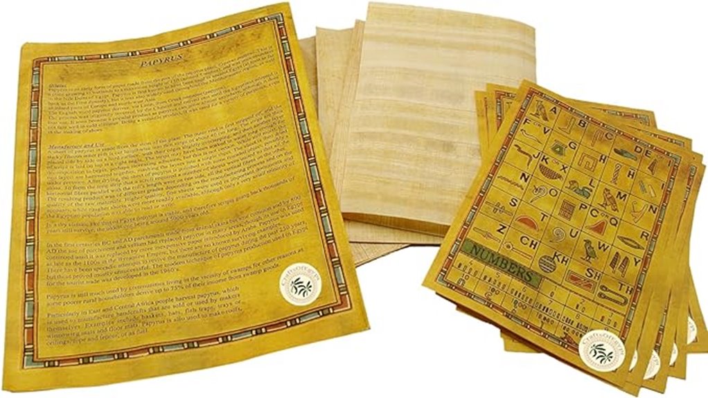 egyptian papyrus paper sheets