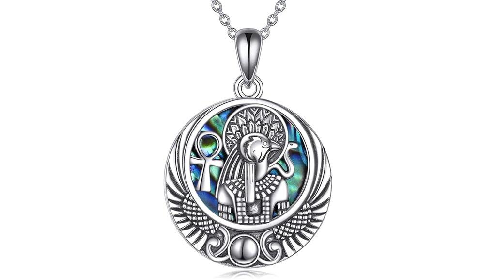 egyptian silver god pendant