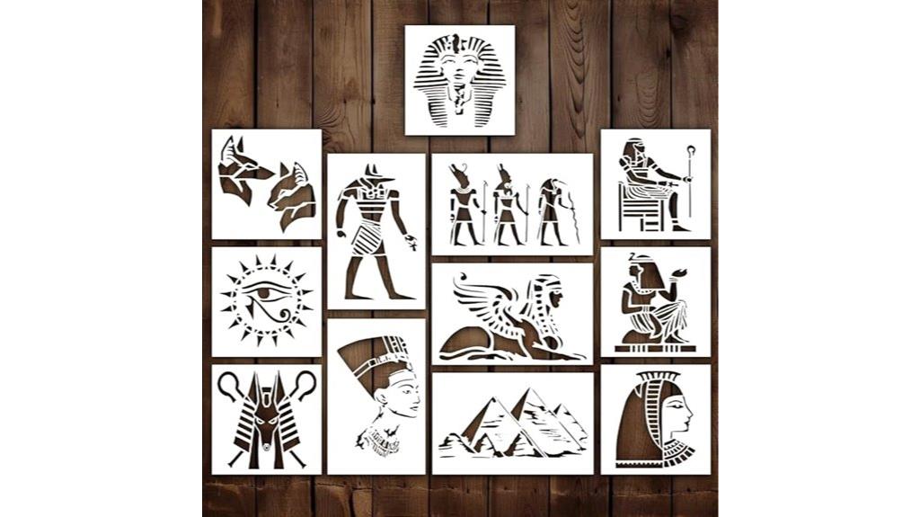 egyptian style stencil art