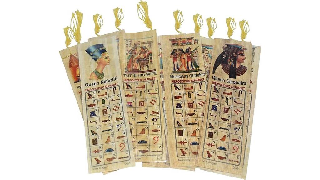 egyptian themed bookmark collection