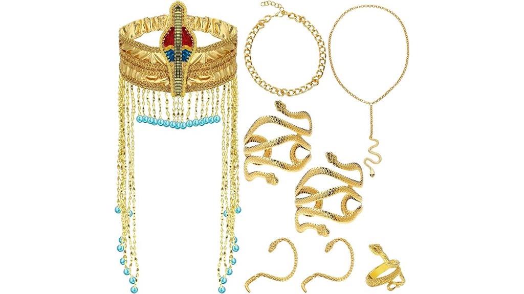 egyptian themed jewelry set