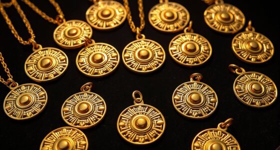 elegant ancient sun pendants