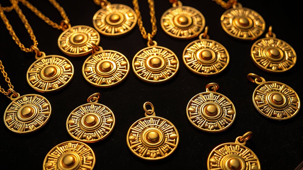 elegant ancient sun pendants
