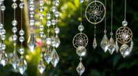 elegant crystal dreamcatcher chimes