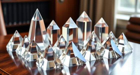 elegant crystal pyramid collection