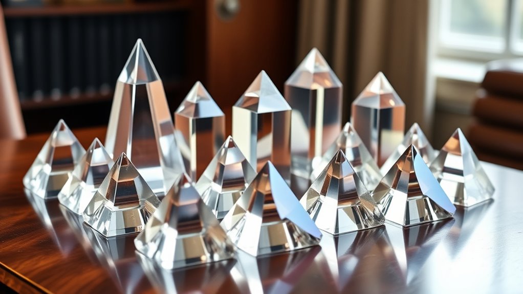 elegant crystal pyramid collection