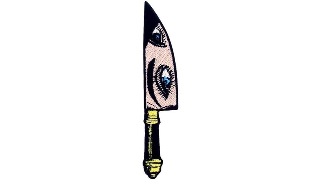 embroidered dagger patch emblem