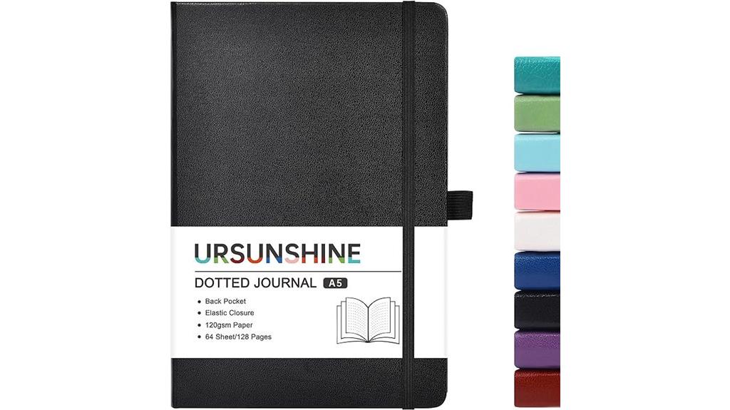 faux leather dotted notebook
