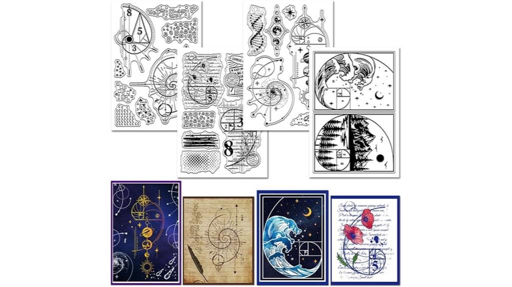 fibonacci scrapbooking clear stamps