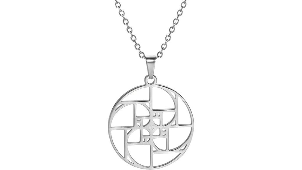 fibonacci spiral golden necklace