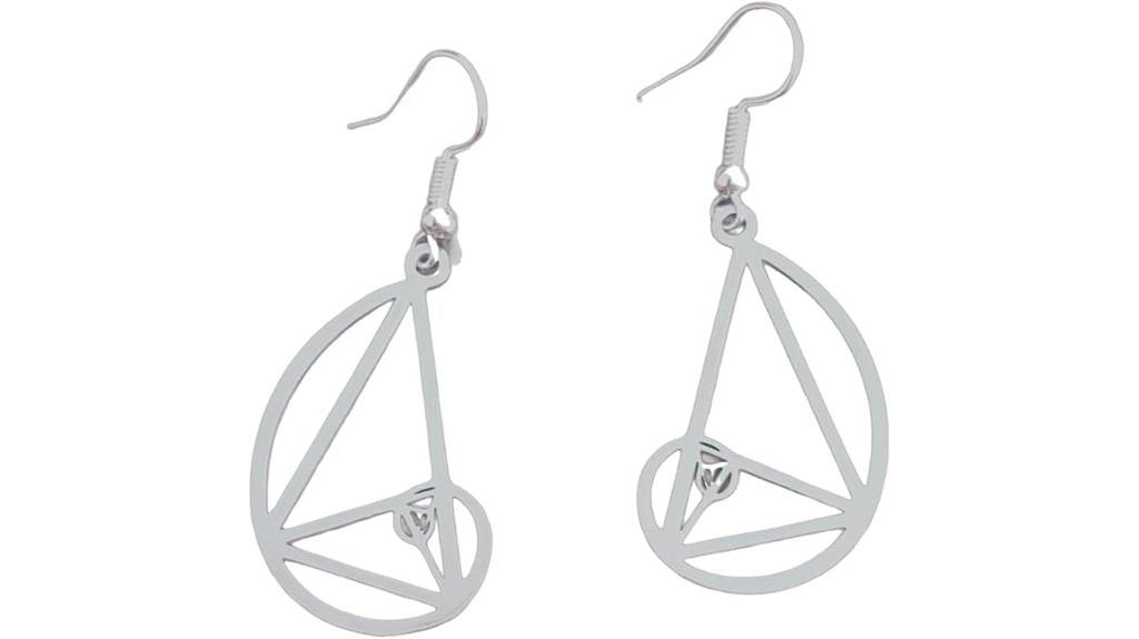 fibonacci spiral silver earrings