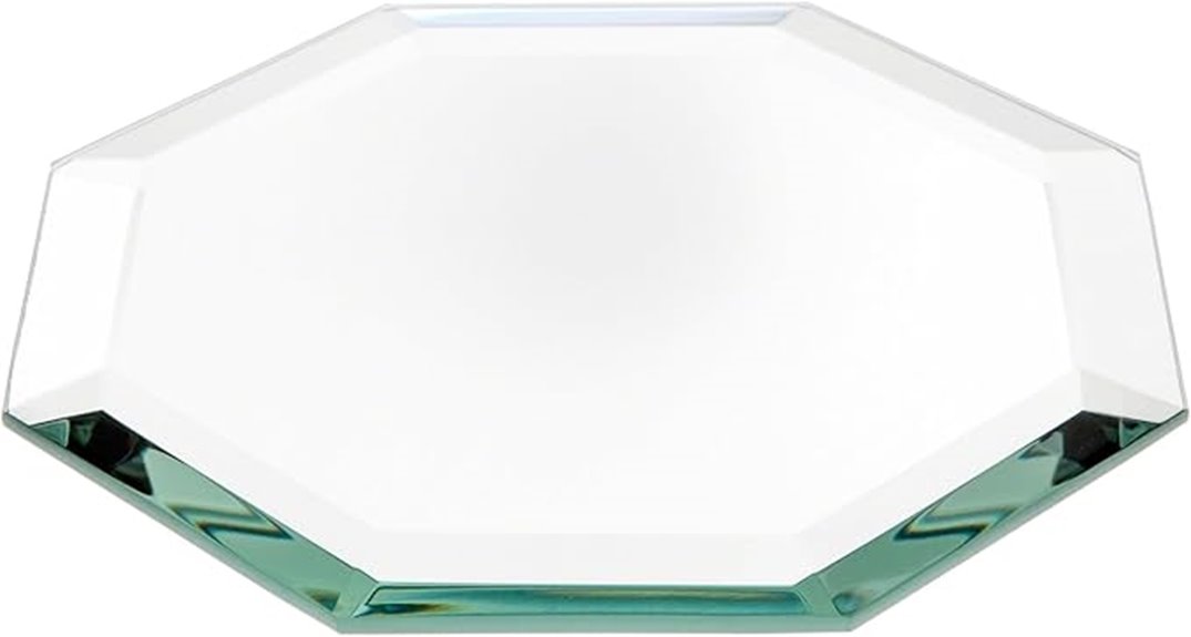 five octagon beveled mirrors