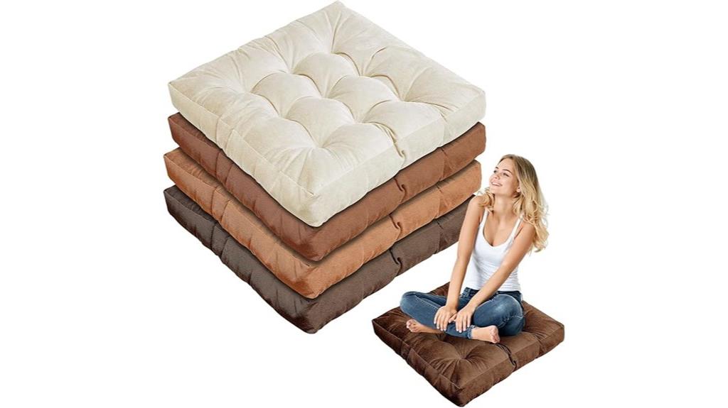 four piece floor cushions