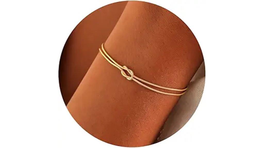 gold love knot bracelets