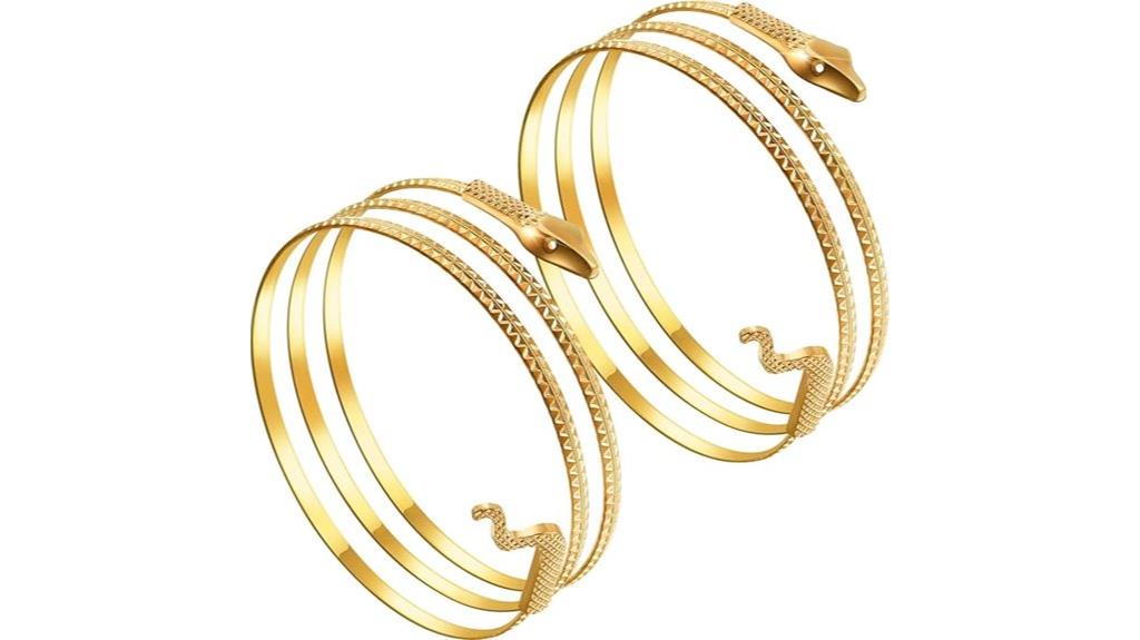 gold snake arm cuff