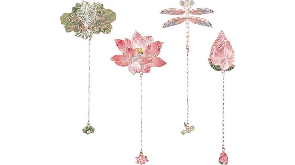 golden lotus leaf bookmarks