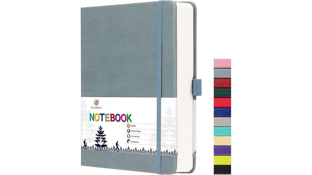 gray blue a5 notebook