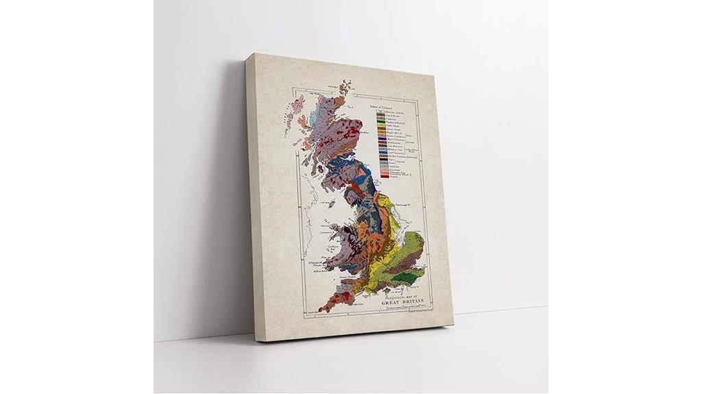 great britain geological poster