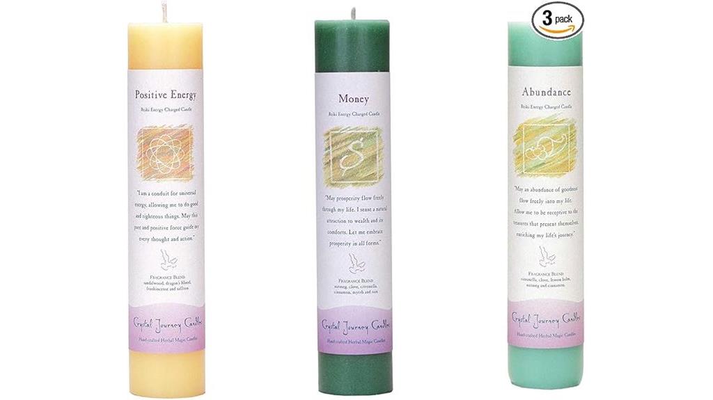 herbal candle pack three