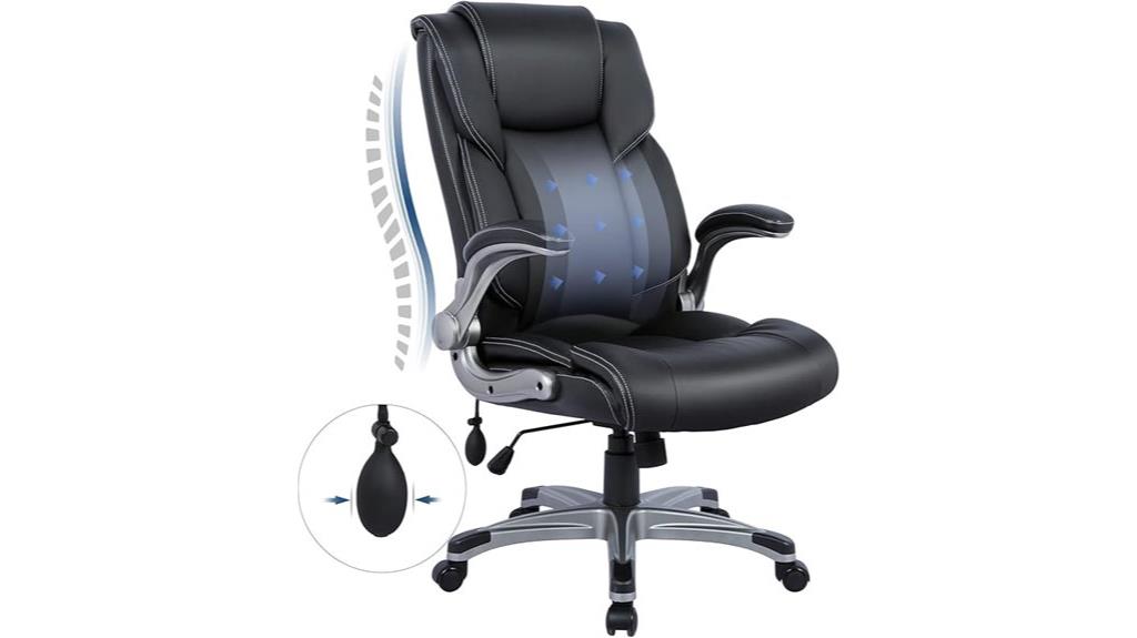 high back padded adjustable