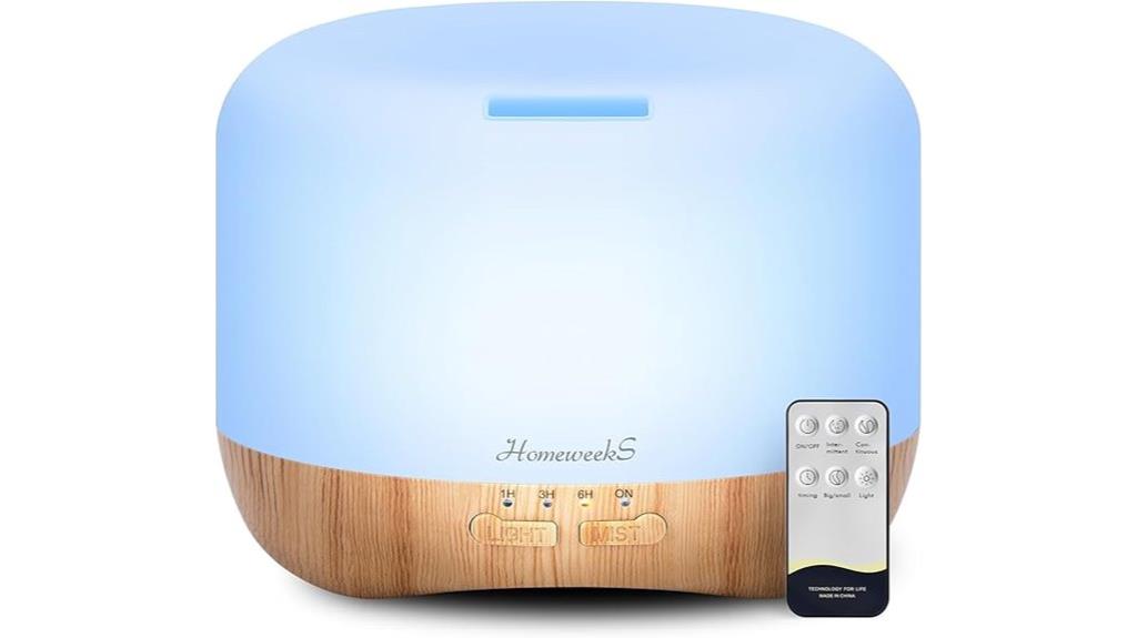 homeweeks 300ml essential oil diffuser