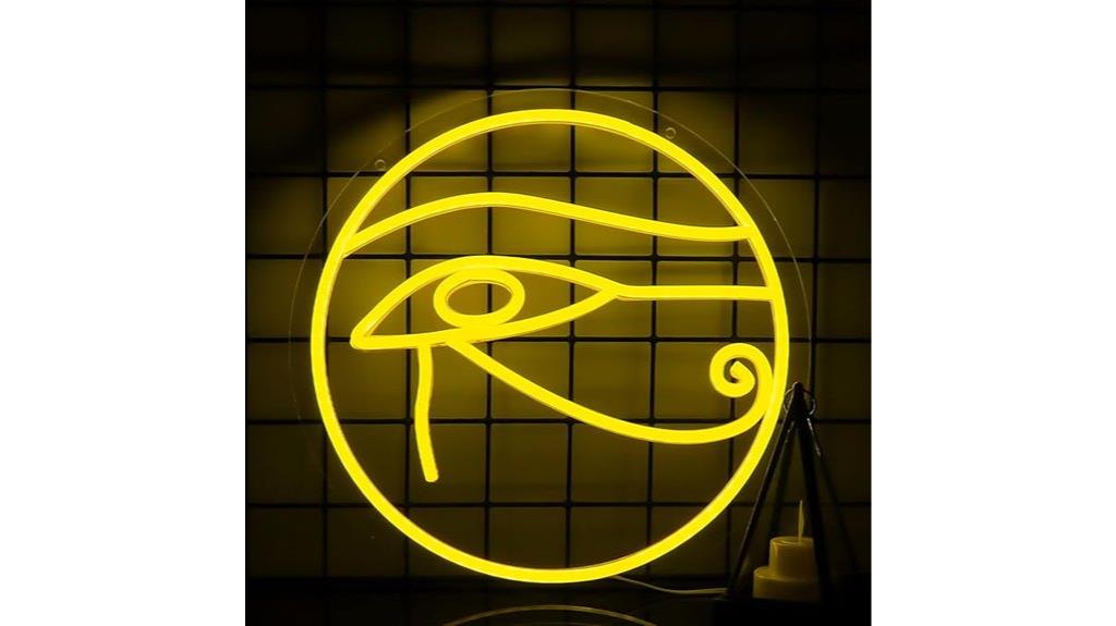 horus eye neon sign