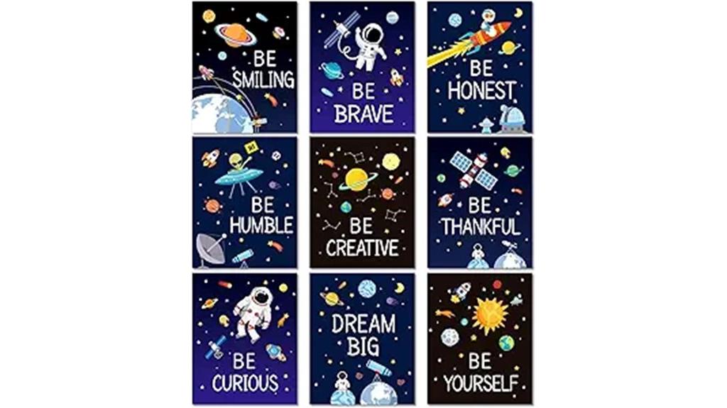 kids space wall poster
