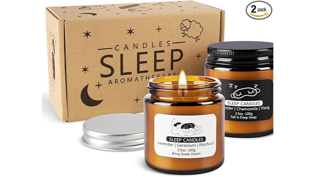 lavender chamomile candle set